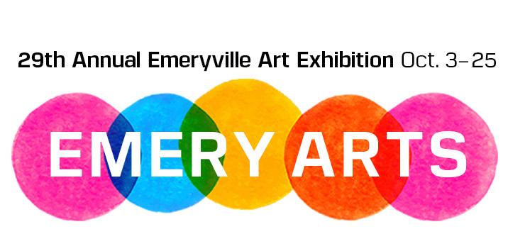 Logo for the 29th Annual Emeryville Art Exhibition, going on from October 3-October 25th.